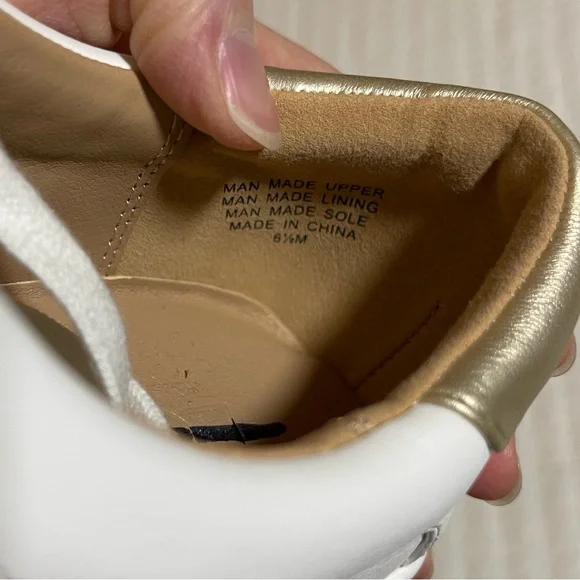 LOFT | White and Gold Sneakers - Picture 5 of 13